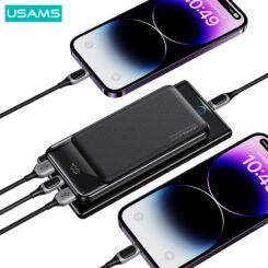 Alternative view of USAMS power bank US-CD198, 3x θύρες εξόδου, 10000mAh, 10W, μαύρο