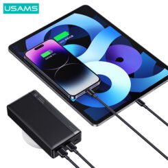 Alternative view of USAMS power bank US-CD205, 2x USB θύρες εξόδου, 10000mAh, 10W, λευκό