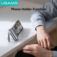 Alternative view of USAMS power bank CD252 με stand, 2x θύρες εξόδου, 10000mAh, 20W, γκρι