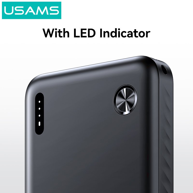 USAMS power bank CD253, 2x θύρες εξόδου, 10000mAh, 10W, λευκό - Image 3