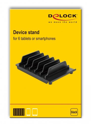 DELOCK βάση κινητών & tablet 18366, έως 6 συσκευές, μαύρη - Image 3