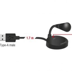 DELOCK USB μικρόφωνο 65868 με βάση και mute button