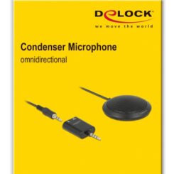 Alternative view of DELOCK μικρόφωνο με αντάπτορα Υ 65873, πυκνωτικό, omnidirectional, μαύρο