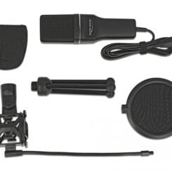 DELOCK Mικρόφωνο studio με pop φίλτρο & αντιανέμιο 66331, πυκνωτικό, USB