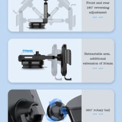 Alternative view of LDNIO ασύρματος φορτιστής & βάση αυτοκινήτου MW21-1, 15W, μαύρος