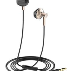 Alternative view of LDNIO earphones με μικρόφωνο HP09, 3.5mm σύνδεση, Φ13mm, 1.2m, ροζ χρυσό