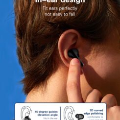 Alternative view of LDNIO earphones με θήκη φόρτισης T02, True Wireless, HiFi, Φ13mm, μαύρα