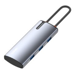 Alternative view of LDNIO docking station DS-15H, 5 θυρών, USB-C σύνδεση, 4K, 100W PD, γκρι