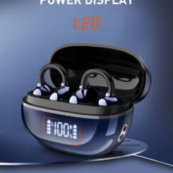 Alternative view of LDNIO earphones με θήκη φόρτισης T09, OWS, Φ10mm, 35/400mAh, μπλε