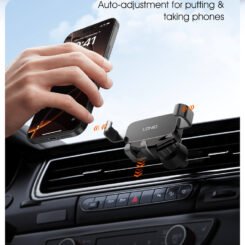 LDNIO βάση smartphone αυτοκινήτου MG13 για αεραγωγούς, μαύρη