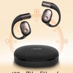 Alternative view of LDNIO earphones με θήκη φόρτισης T11, OWS, Φ15mm, 50/450mAh, μαύρα