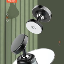 Alternative view of LDNIO βάση smartphone αυτοκινήτου MG08 για ταμπλό, μαγνητική, μαύρη