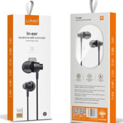 Alternative view of LDNIO earphones με μικρόφωνο HP05, 3.5mm σύνδεση, Φ10mm, 1.2m, γκρι
