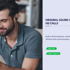 Alternative view of CELEBRAT earphones A20 με μαγνήτη, Bluetooth, 10mm, 70mAh, μαύρα