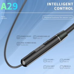 Alternative view of CELEBRAT earphones A29 με μαγνήτη, Bluetooth, 10mm, 80mAh, μαύρα