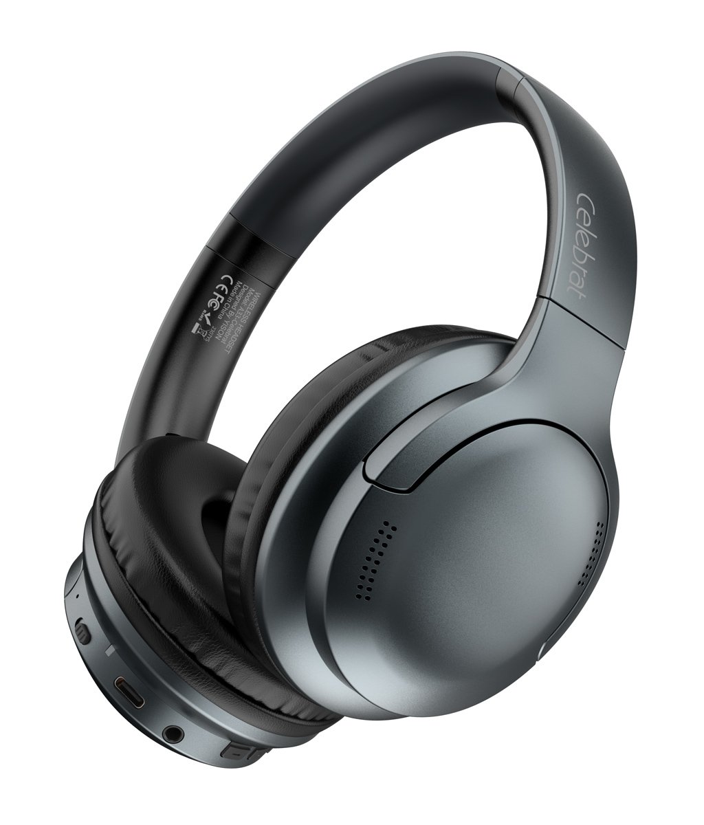CELEBRAT headphones A33, ασύρματα & ενσύρματα, ANC, 40mm, 300mAh, μαύρα - Image 7