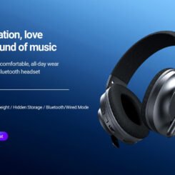 CELEBRAT headphones A34, ασύρματα & ενσύρματα, 40mm, 300mAh, μαύρα