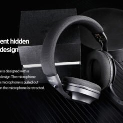 Alternative view of CELEBRAT headphones A34, ασύρματα & ενσύρματα, 40mm, 300mAh, μαύρα