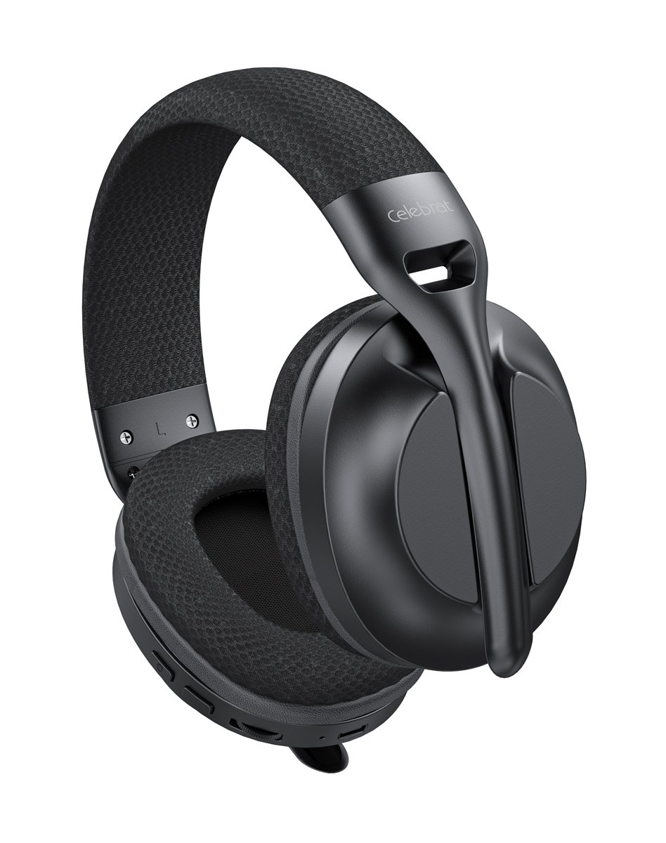 CELEBRAT headphones A34, ασύρματα & ενσύρματα, 40mm, 300mAh, μαύρα - Image 5