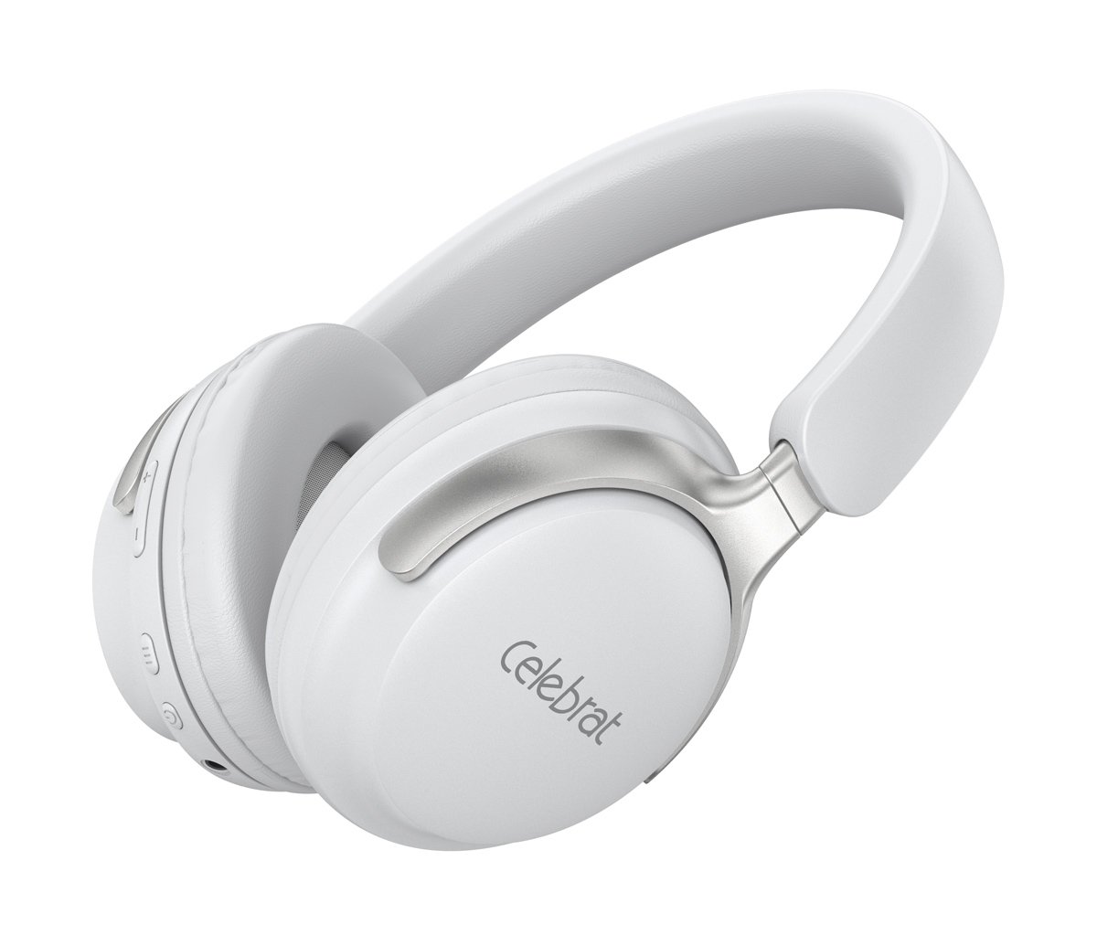 CELEBRAT headphones A40, ασύρματα & ενσύρματα, 40mm, 250mAh, λευκά - Image 2