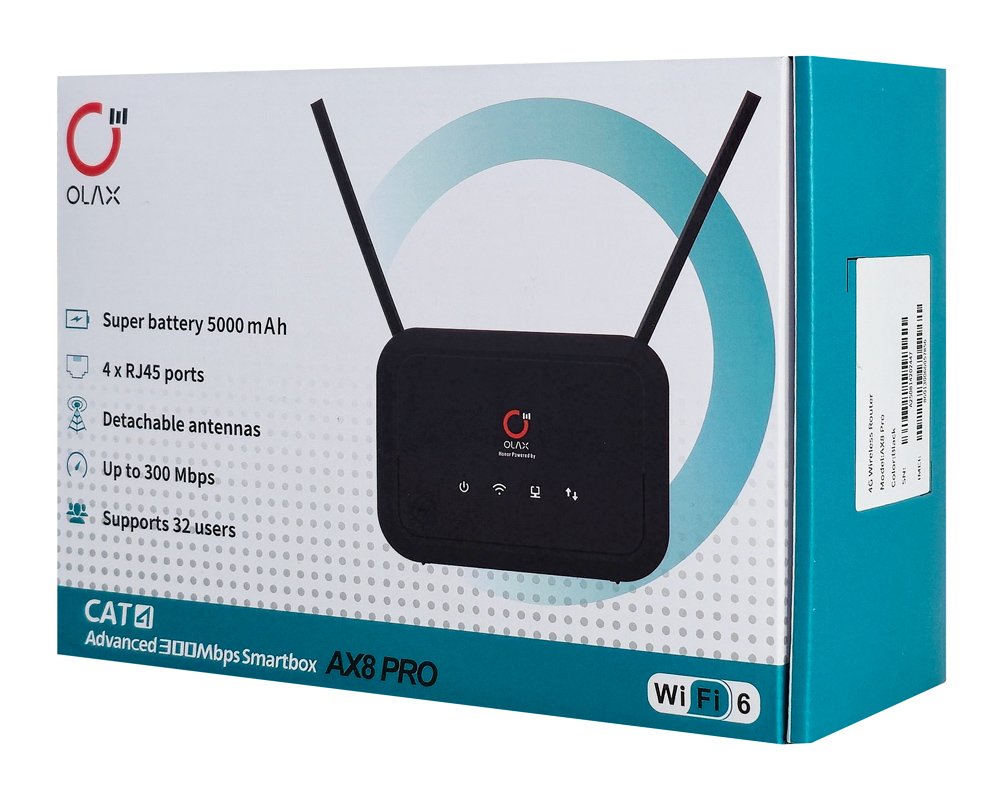 OLAX router AX8 Pro, 4G LTE, WiFi 300Mbps, 5000mAh - Image 4