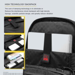 ARCTIC HUNTER τσάντα πλάτης B00111C με θήκη laptop 15.6", 23L, μαύρη