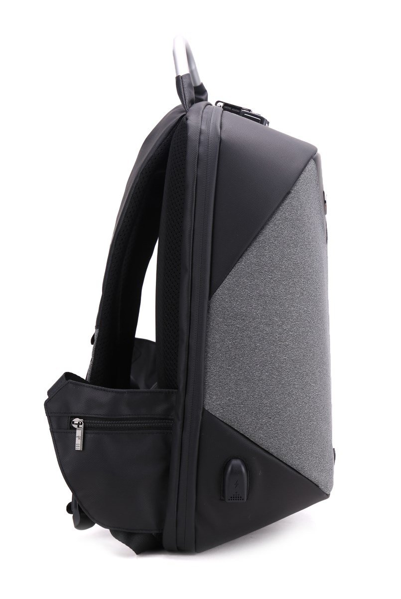 ARCTIC HUNTER τσάντα πλάτης B00208 με θήκη laptop 15.6", λουκέτο TSA, 24L, γκρι - Image 4