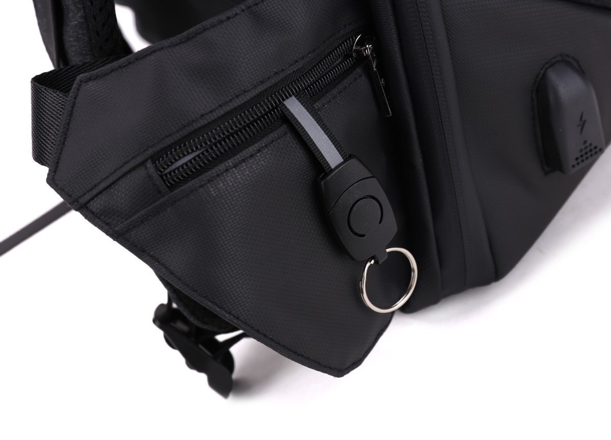 ARCTIC HUNTER τσάντα πλάτης B00208 με θήκη laptop 15.6", λουκέτο TSA, 24L, γκρι - Image 8