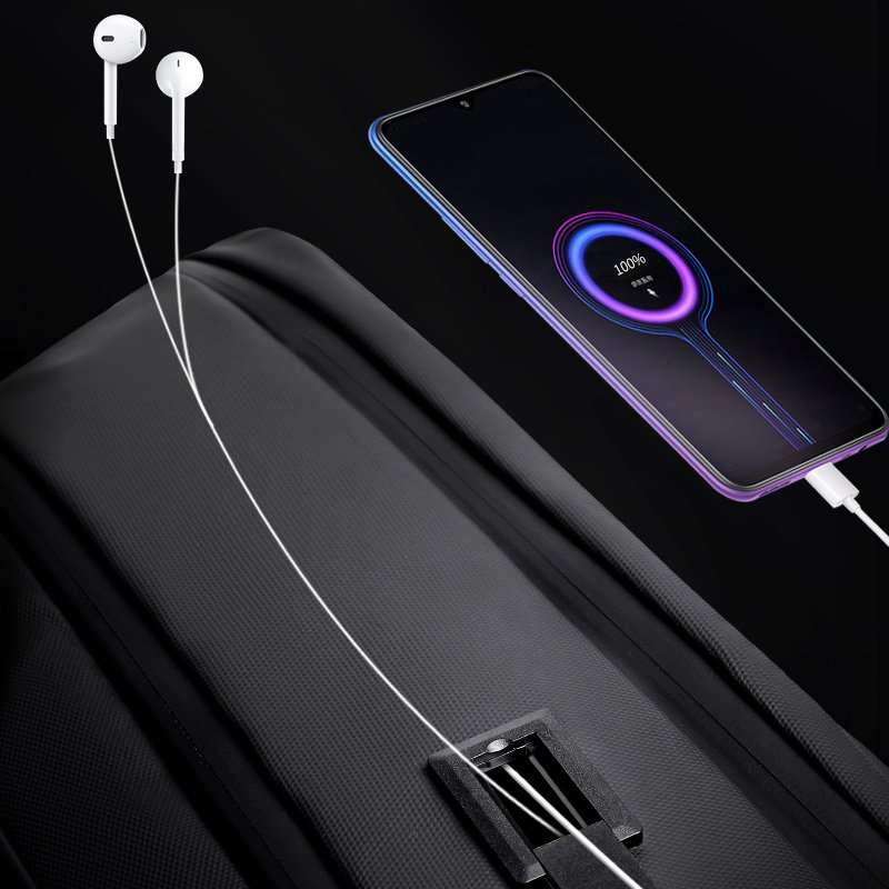 ARCTIC HUNTER τσάντα πλάτης B00443 με θήκη laptop 15.6, USB, 19L, μαύρη - Image 2