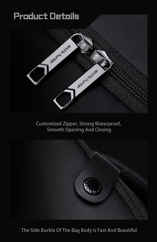 ARCTIC HUNTER τσάντα πλάτης B00465 με θήκη laptop 15.6", 25L, μαύρη - Image 2