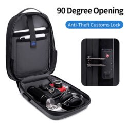 ARCTIC HUNTER τσάντα πλάτης B00487 με θήκη laptop 15.6", λουκέτο TSA, 22L, μαύρη