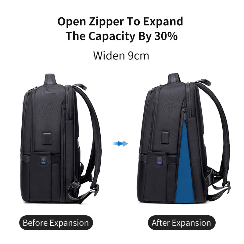 ARCTIC HUNTER τσάντα πλάτης B00490 με θήκη laptop 15.6", 27L, USB, μαύρη - Image 2