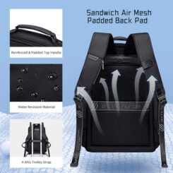 Alternative view of ARCTIC HUNTER τσάντα πλάτης B00492 με θήκη laptop 15.6", 22L, μαύρη