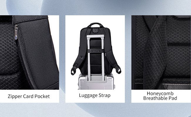 ARCTIC HUNTER τσάντα πλάτης B00550 με θήκη laptop 15.6", 23.5L, μαύρη - Image 5