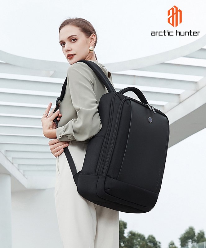 ARCTIC HUNTER τσάντα πλάτης B00550 με θήκη laptop 15.6", 23.5L, μαύρη - Image 6