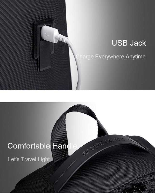 ARCTIC HUNTER τσάντα πλάτης B00554 με θήκη laptop 15.6", 20L, USB, γκρι - Image 10