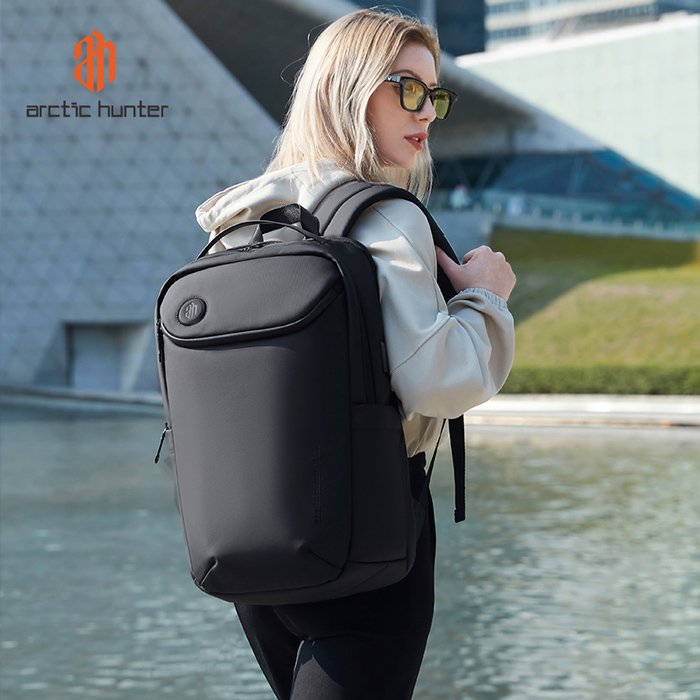 ARCTIC HUNTER τσάντα πλάτης B00555 με θήκη laptop 15.6", 25L, USB, μαύρη - Image 3