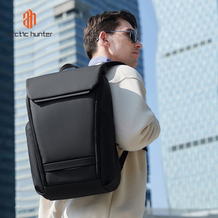 ARCTIC HUNTER τσάντα πλάτης B00559 με θήκη laptop 15.6", 21L, μαύρη - Image 2