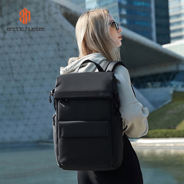 ARCTIC HUNTER τσάντα πλάτης B00562 με θήκη laptop 15.6", 20L, USB, μαύρη - Image 4