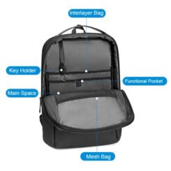 ARCTIC HUNTER τσάντα πλάτης B00574 με θήκη laptop 15.6", 10L, γκρι