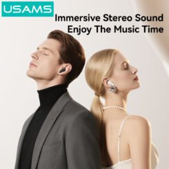 Alternative view of USAMS earphones με θήκη φόρτισης E05, True Wireless, BT 6.0, λευκό