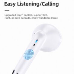 USAMS earphones IA04 με θήκη φόρτισης, True Wireless, Φ13mm, λευκά