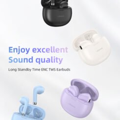 USAMS earphones με θήκη φόρτισης US-YO17, True Wireless, Φ13mm, μαύρα