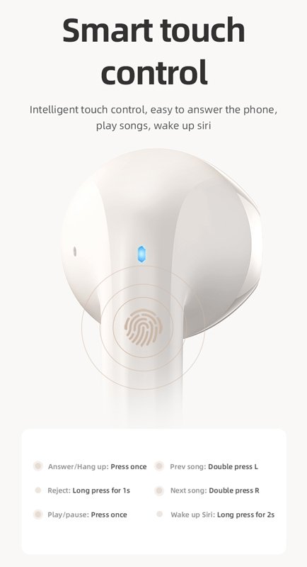 USAMS earphones με θήκη φόρτισης US-YO17, True Wireless, Φ13mm, μαύρα - Image 3