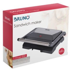 Alternative view of BRUNO τοστιέρα BRN-0067, αντικολλητική επιφάνεια, Inox λαβή, 800W
