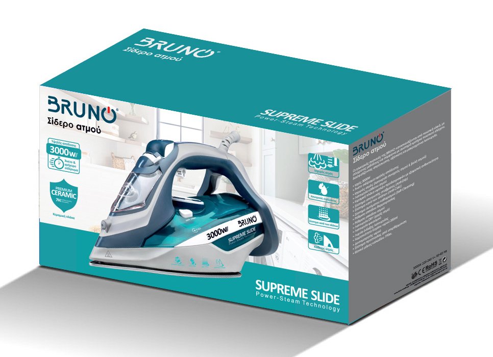 BRUNO σίδερο ατμού Supreme Slide BRN-0146 με κεραμική πλάκα, 3000W - Image 5