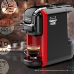 BRUNO καφετιέρα espresso 3 σε 1 BRN-0214, Hot & Cold, 1450W, 19 bar, μαύρη