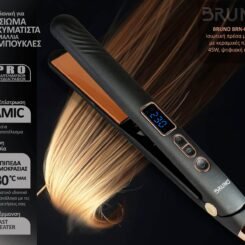 Alternative view of BRUNO ισιωτική πρέσα μαλλιών BRN-0217 με κεραμικές πλάκες, 45W, ψηφιακή ένδειξη, black-copper