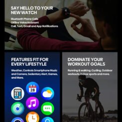 Alternative view of ZEBLAZE smartwatch Btalk 3 Plus, heart rate, 1.39" IPS, μαύρο