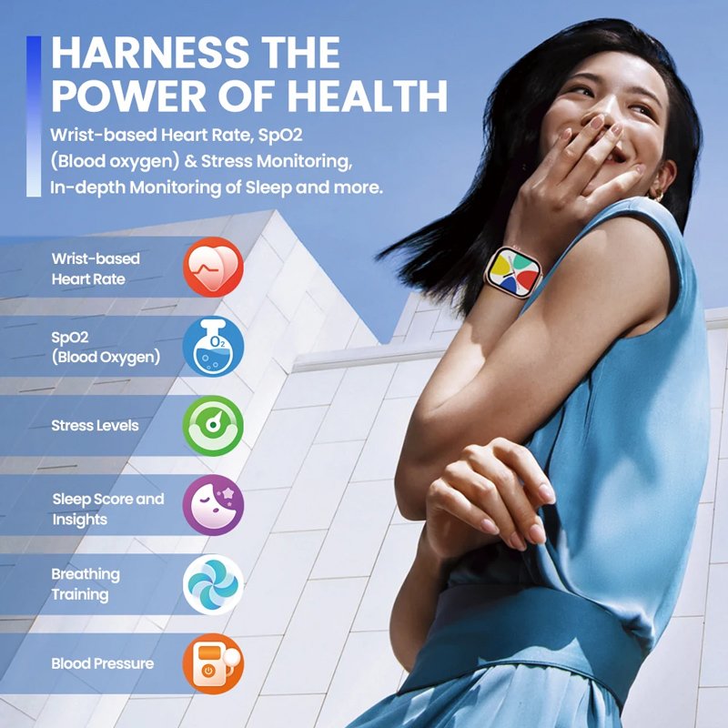 ZEBLAZE smartwatch Btalk Plus, heart rate, 2.03" IPS, IP68, μαύρο - Image 3